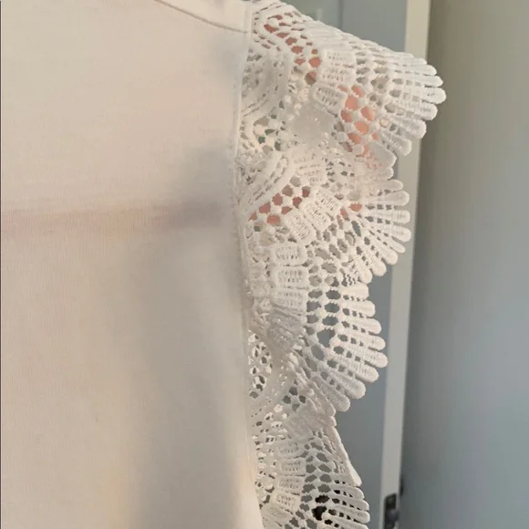 Marc New York White Sleeveless Ruffled Blouse - Picture 5 of 7